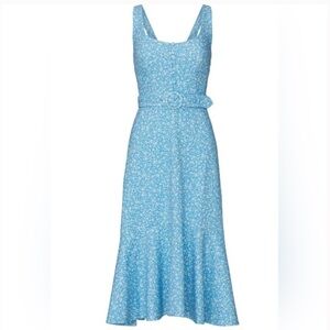 Jonathan Simkhai Blue Floral Midi Dress
